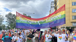 Sveriges Lärare i prideparaden 2024.